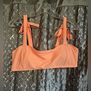 Peach Tie-Strap Bikini Top Size XXL